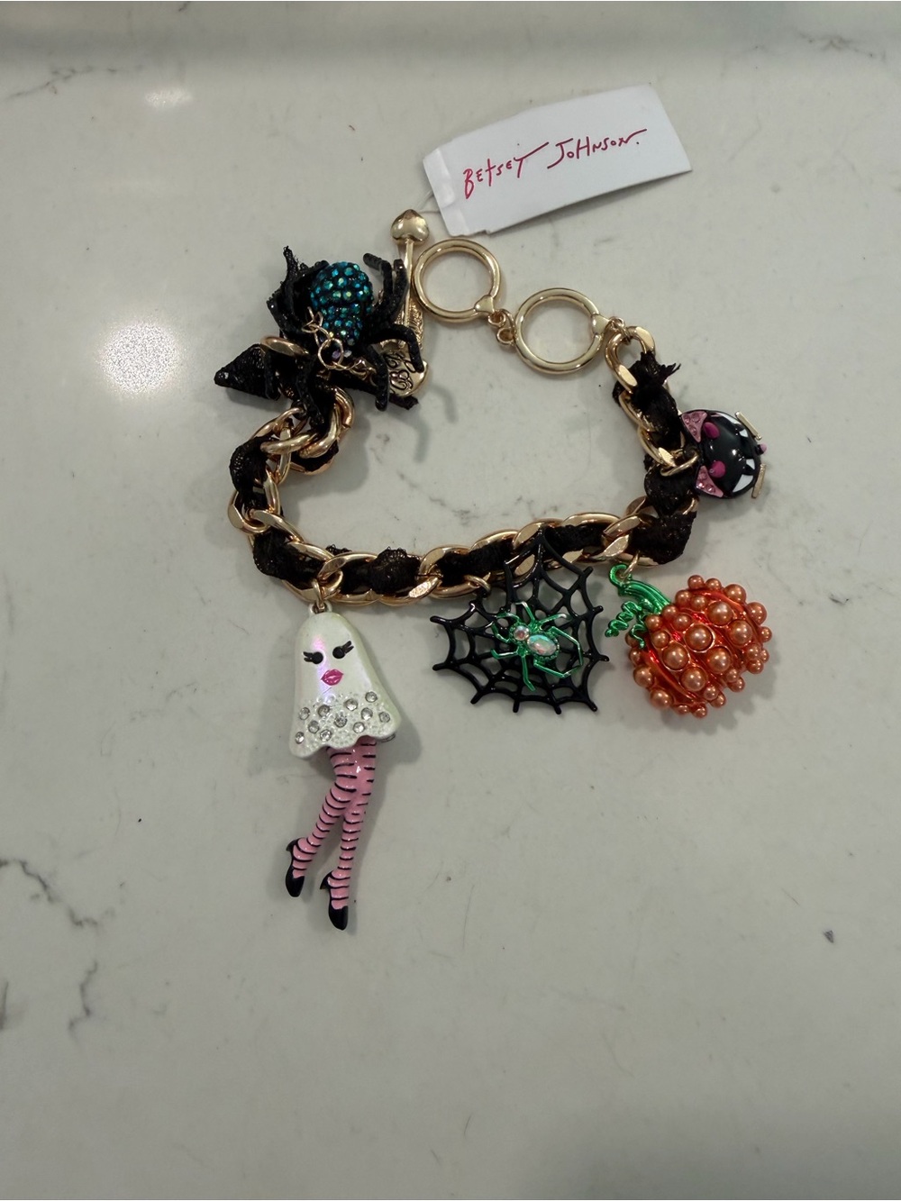 Betsey Johnson GHOST NECKLACE BRACELET EARRINGS - Picture 3 of 4